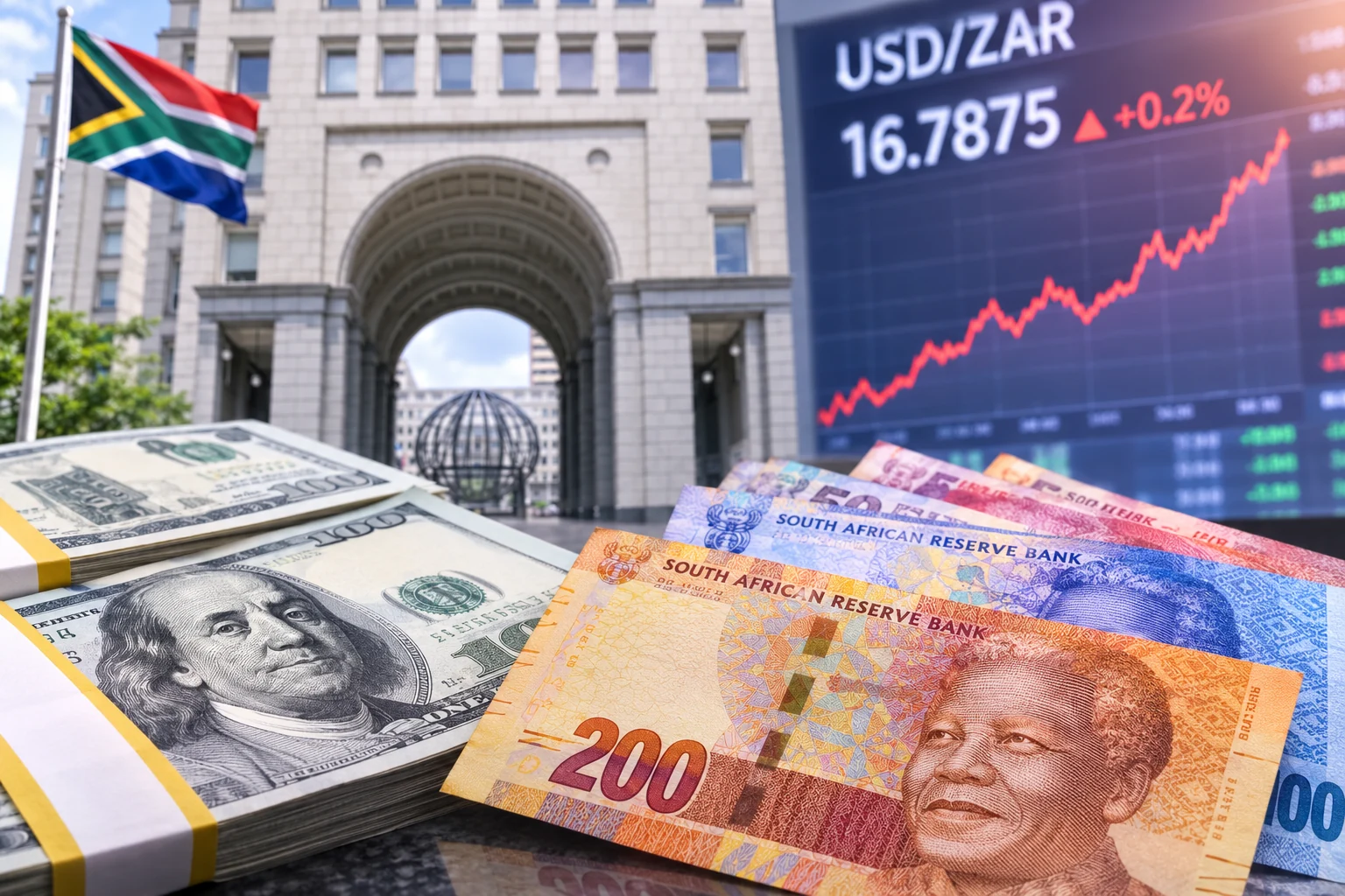 south african rand holds steady as stronger us dollar weighs ahead of fed decision.webp