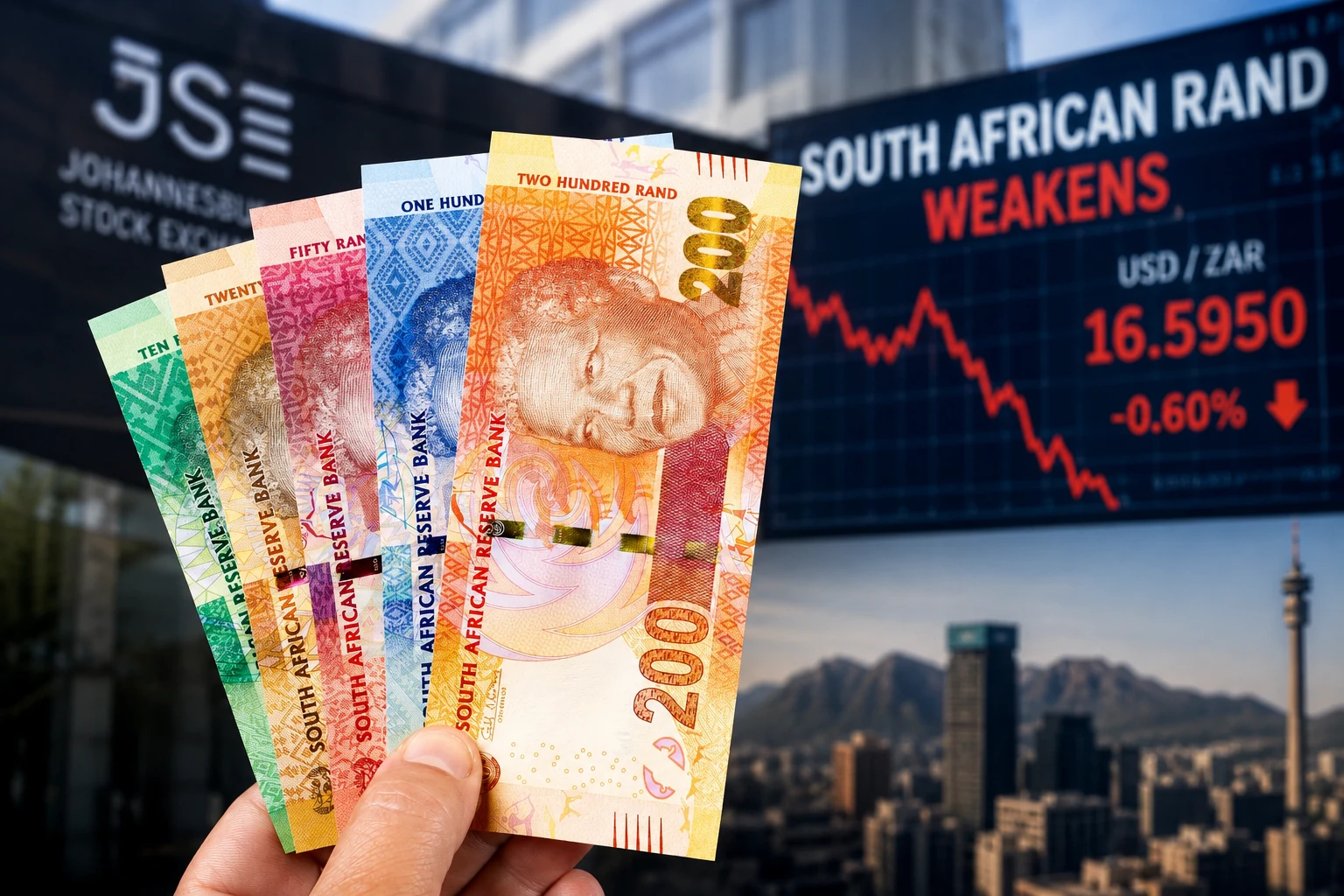 south african rand weakens despite stronger than expected trade surplus.webp