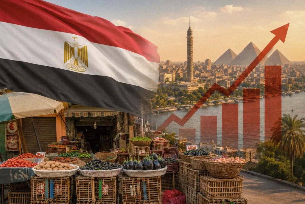 Illustration accompanying Egypt's urban inflation report