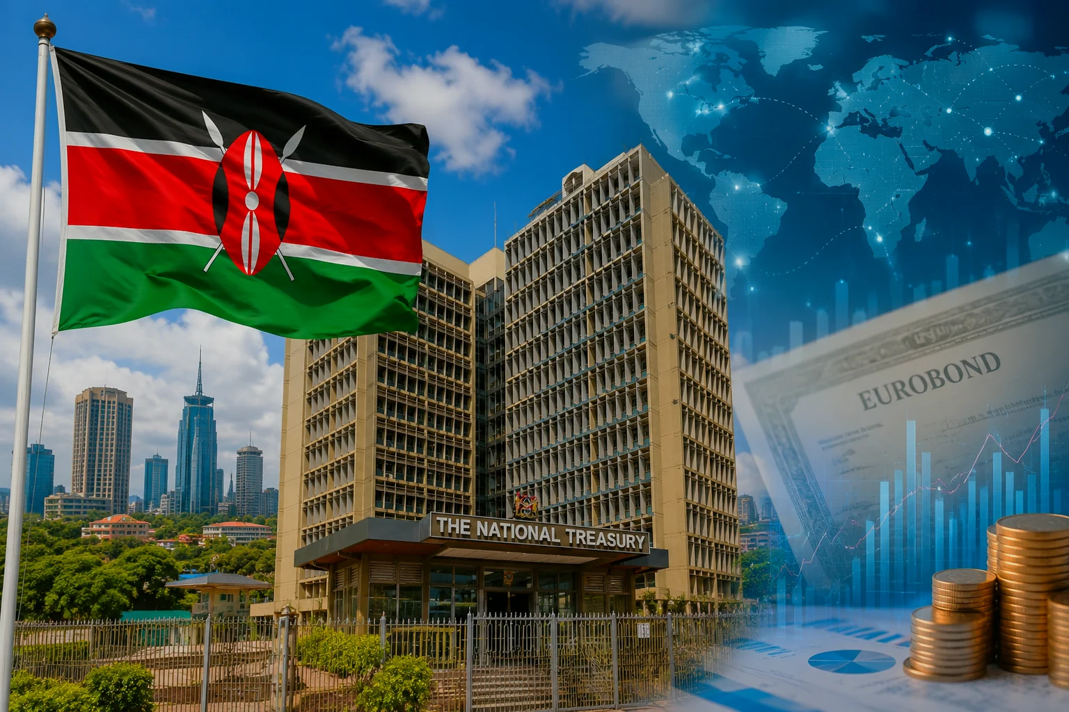 Kenya Plans $815 Million Eurobond in Second Quarter of 2026/27 Illustration for Kenya’s planned Eurobond and Samurai bond issuance
