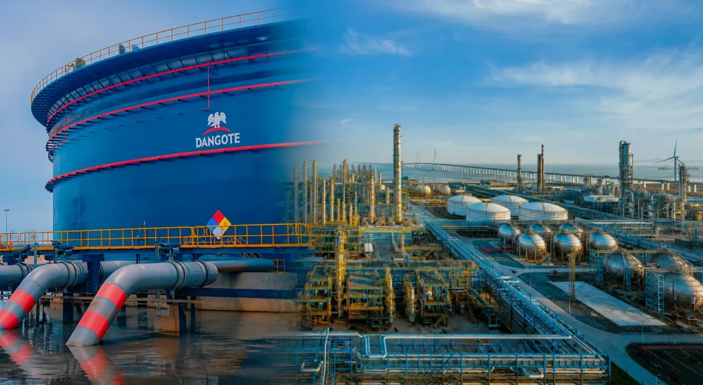 Illustration of crude oil supply for Nigerian refineries