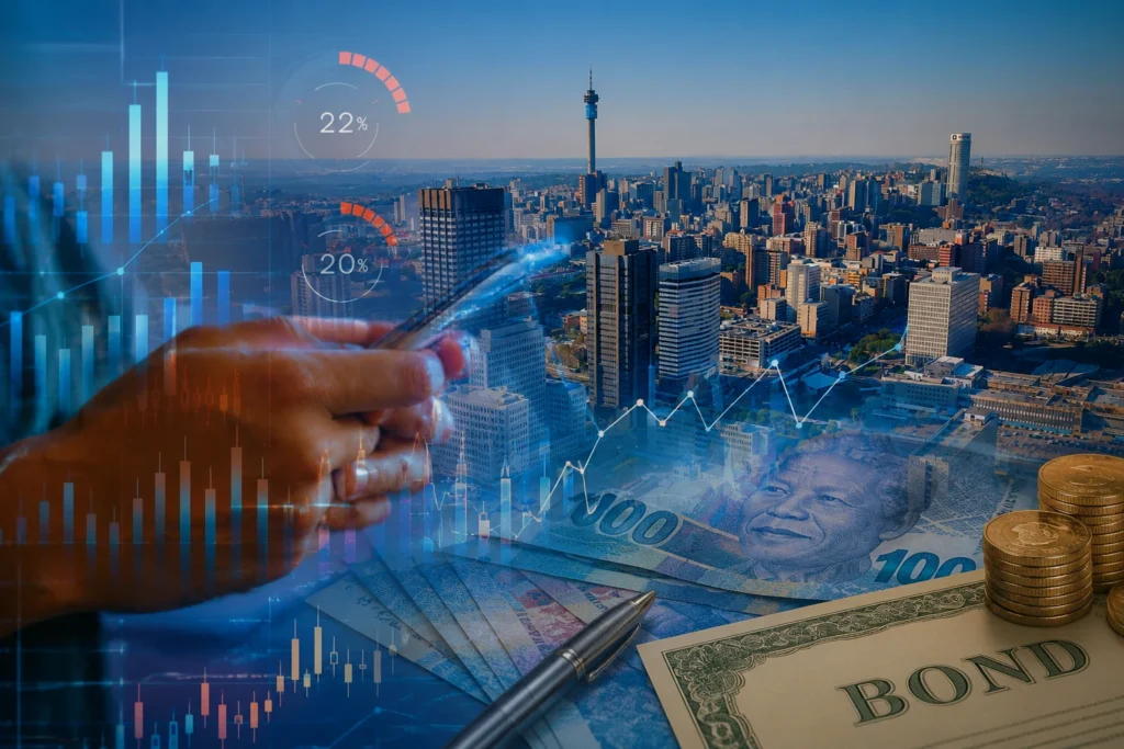 Illustration of offshore investment in South African markets