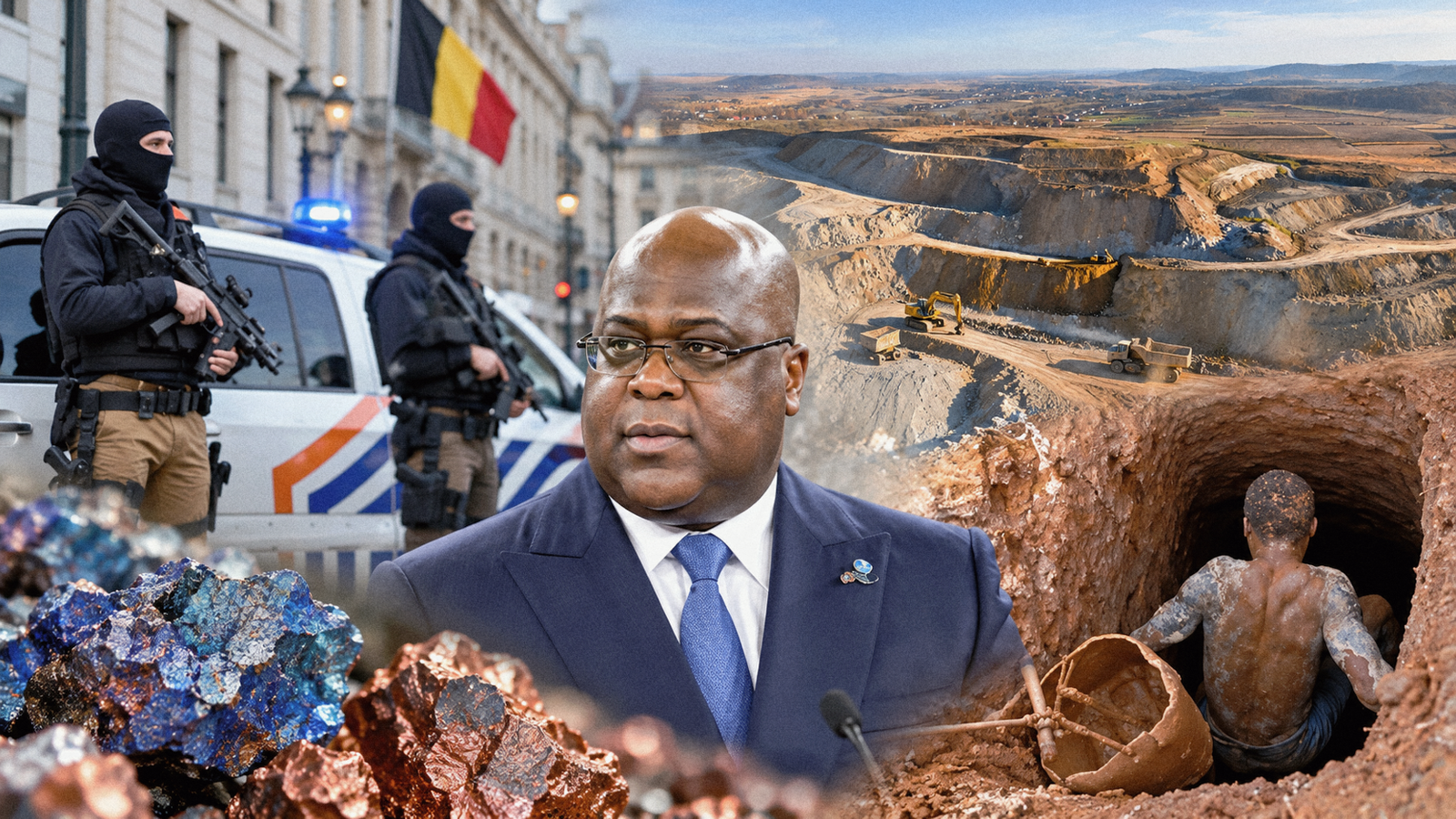 Image accompanying: Belgian Police Raid Homes Linked to Congo President Tshisekedi in Mining Revenue Probe